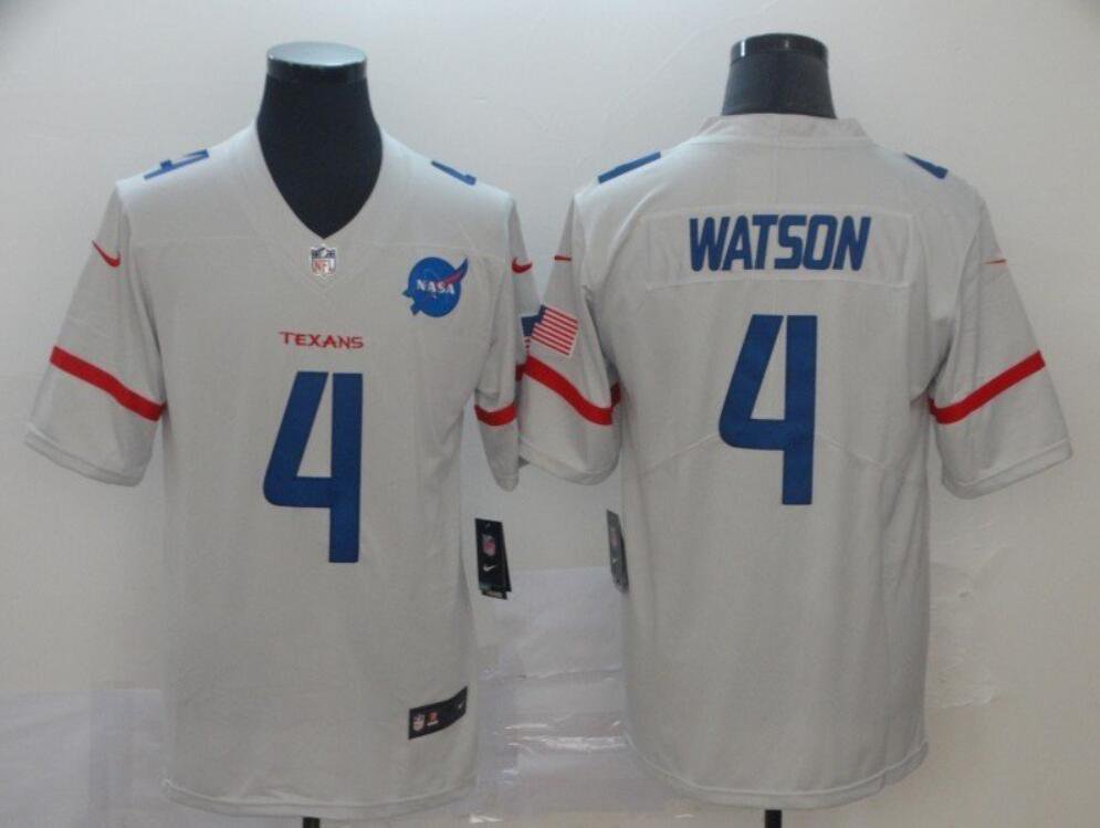 Men's Deshaun Watson #4 Texans City Edition Limited Player Jersey White