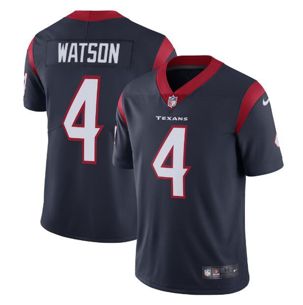 Men's Deshaun Watson #4 Texans Limited Player Jersey Navy