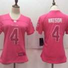 Women's Deshaun Watson #4 Texans Limited Player Jersey Pink