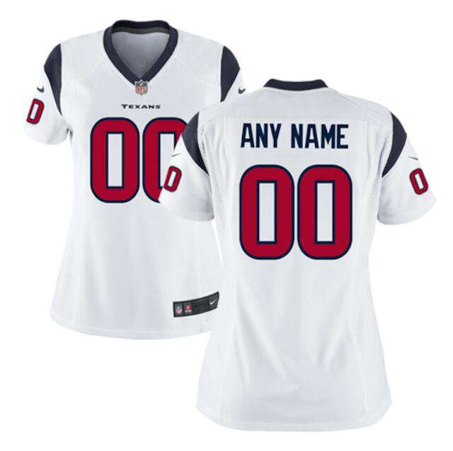 Custom Women's Texans Limited Jersey White