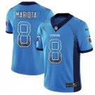 Men's Marcus Mariota #8 Titans Limited Player Jersey Blue Drift Fashion