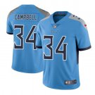 Men's Earl Campbell #34 Titans Limited Player Jersey Light Blue