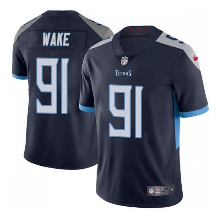 Men's Cameron Wake #91 Titans Limited Player Jersey Navy