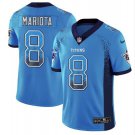 Men's Marcus Mariota #8 Titans Limited Player Jersey Blue Drift Fashion