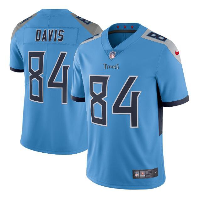 Men's Corey Davis #84 Titans Color Rush Limited Player Jersey Light Blue