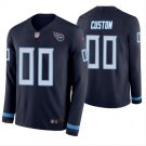 Custom Men's Titans Therma Long Sleeve Jersey Navy