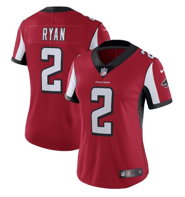 Women's Matt Ryan #2 Falcons Limited Player Jersey Red