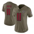 Women's Julio Jones #11 Falcons Limited Player Jersey Olive