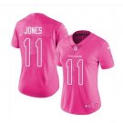 Women's Julio Jones #11 Falcons Limited Player Jersey Pink