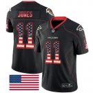 Men's Julio Jones #11 Falcons Limited Player Jersey Black USA Flag