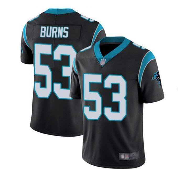 Men's Brian Burns #53 Panthers Limited Player Jersey Black