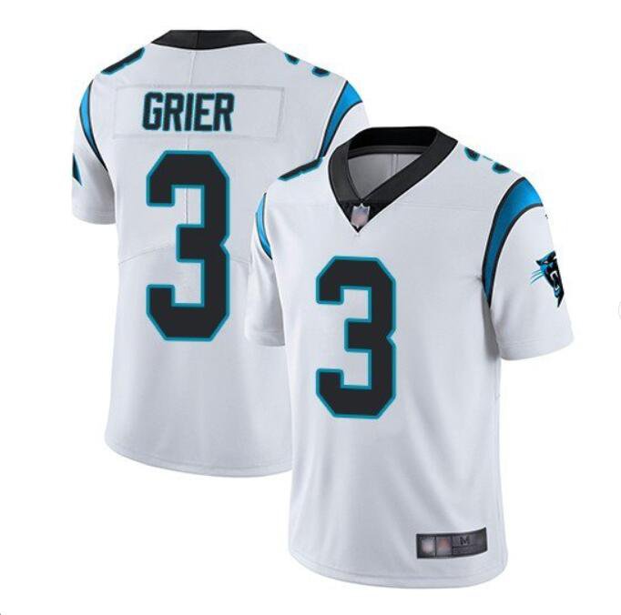 Men's Will Grier #3 Panthers Limited Player Jersey White