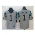 Men's Cam Newton #1 Panthers Inverted Legend Player Jersey Silver