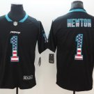 Men's Cam Newton #1 Panthers Limited Player Jersey Black USA Flag
