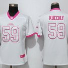 Women's Luke Kuechly #59 Panthers Limited Player Jersey White Pink