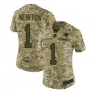Women's Cam Newton #1 Panthers Salute to Service Limited Player Jersey Camo
