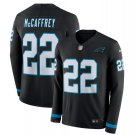Men's Christian McCaffrey #22 Panthers Therma Long Sleeve Player Jersey Black