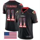 Men's Larry Fitzgerald #11 Cardinals Limited Player Jersey Black National Flag