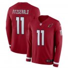 Men's Larry Fitzgerald #11 Cardinals Therma Long Sleeve Player Jersey Red