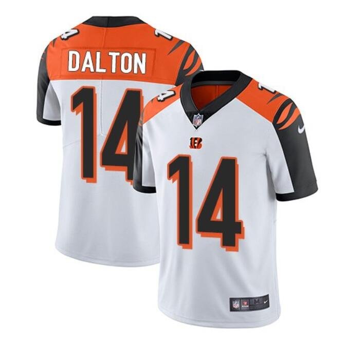 Men's Andy Dalton #14 Bengals Limited Player Jersey White