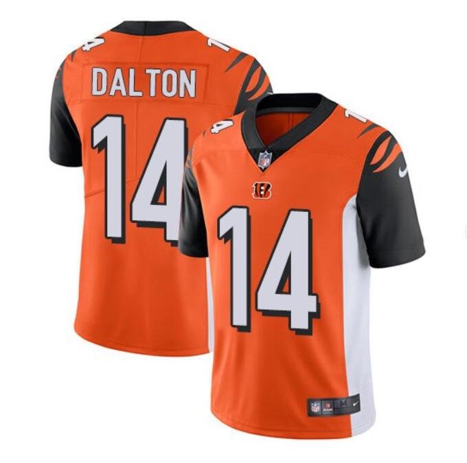 Men's Andy Dalton #14 Bengals Limited Player Jersey Orange