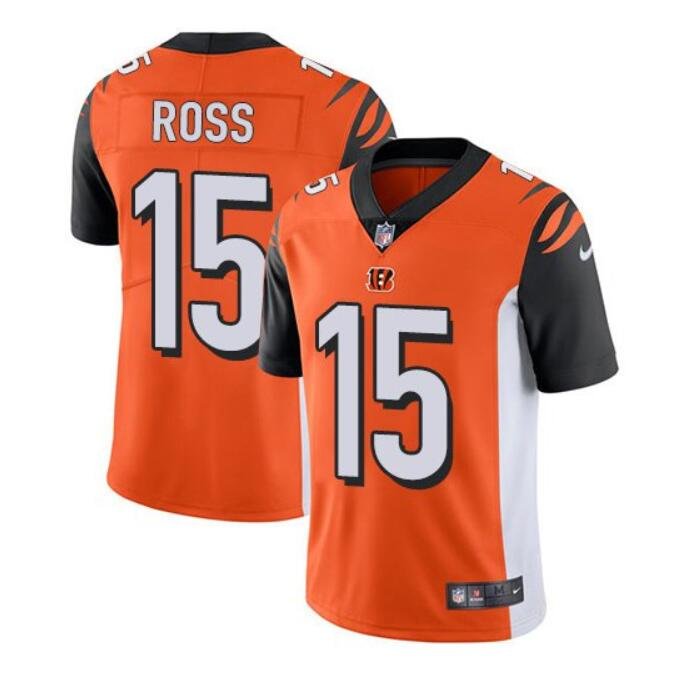 Men's John Ross #15 Bengals Limited Player Jersey Orange