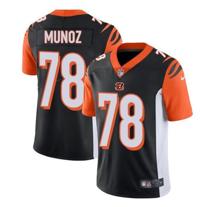 Men's Anthony Munoz #78 Bengals Limited Player Jersey Black