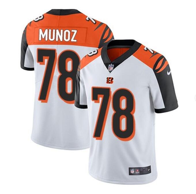 Men's Anthony Munoz #78 Bengals Limited Player Jersey White