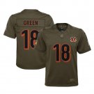 Youth A.J. Green #18 Bengals Limited Player Jersey Olive