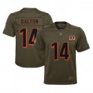 Youth Andy Dalton #14 Bengals Limited Player Jersey Olive