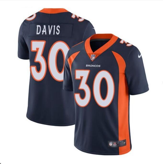 Men's Terrell Davis #30 Broncos Limited Player Jersey Navy