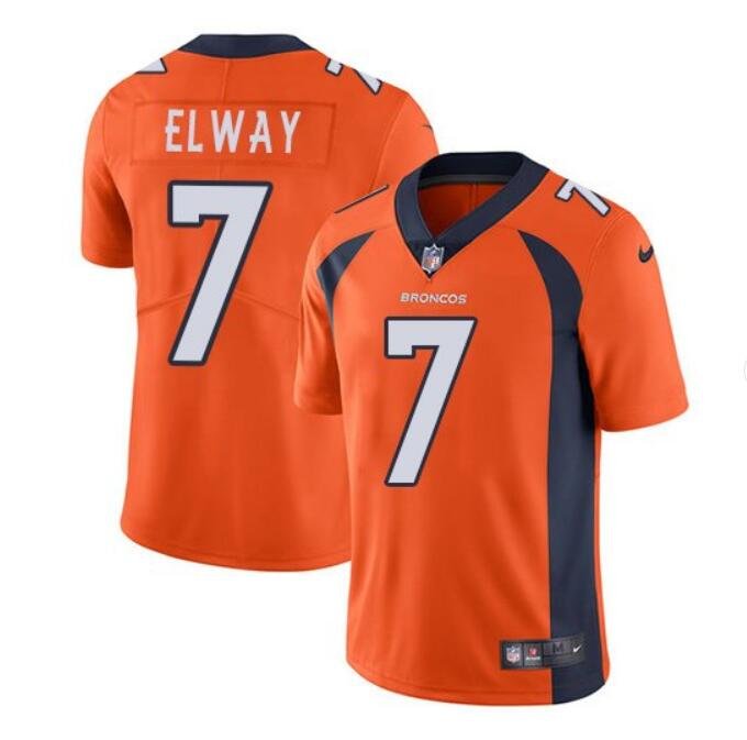 Men's John Elway #7 Broncos Limited Player Jersey Orange