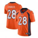 Men's Jamaal Charles #28 Broncos Limited Player Jersey Orange