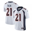Men's Aqib Talib #21 Broncos Limited Player Jersey White