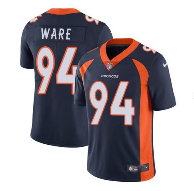Men's DeMarcus Ware #94 Broncos Limited Player Jersey Navy
