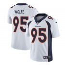 Men's Derek Wolfe #95 Broncos Limited Player Jersey White