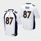 Men's Noah Fant #87 Broncos Limited Player Jersey White