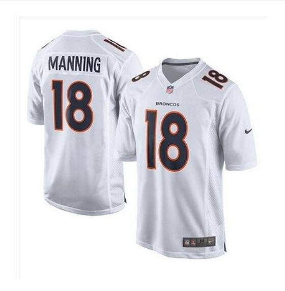 Men's Peyton Manning #18 Broncos Game Event Player Jersey White