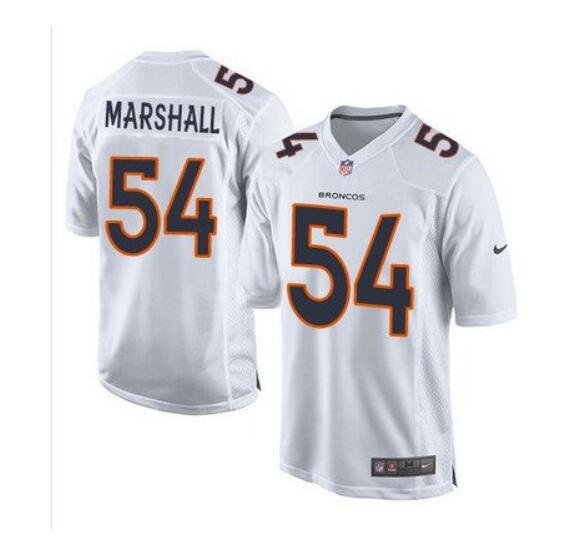 Men's Brandon Marshall #54 Broncos Game Event Player Jersey White