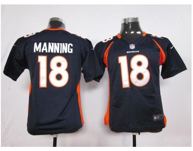 Youth Peyton Manning #18 Broncos Limited Player Jersey Navy