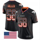 Men's Von Miller #58 Broncos Limited Player Jersey Black USA Flag