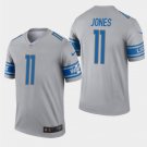 Men's Marvin Jones Jr #11 Lions Inverted Legend Player Jersey Gray