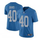 Men's Jarrad Davis #40 Lions Throwback Limited Player Jersey Blue