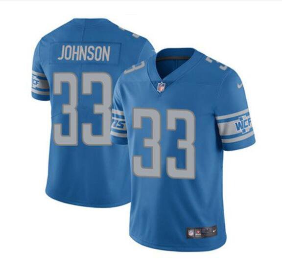 Men's Ameer Abdullah #21 Lions Limited Player Jersey Blue