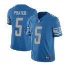 Men's Matt Prater #5 Lions Limited Player Jersey Blue