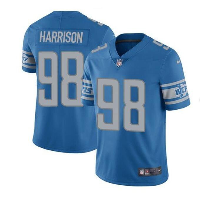 Men's Damon Harrison #98 Lions Limited Player Jersey Blue