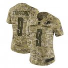 Women's Matthew Stafford #9 Lions Salute to Service Limited Player Jersey Camo