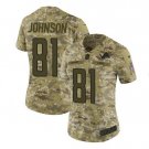 Women's Calvin Johnson #81 Lions Salute to Service Limited Player Jersey Camo