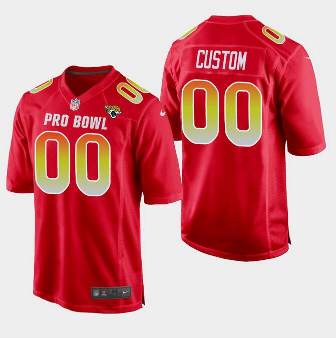 Custom Men's Jaguars AFC 2019 Pro Bowl Game Jersey Red