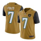 Men's Nick Foles #7 Jaguars Rush Limited Player Jersey Gold